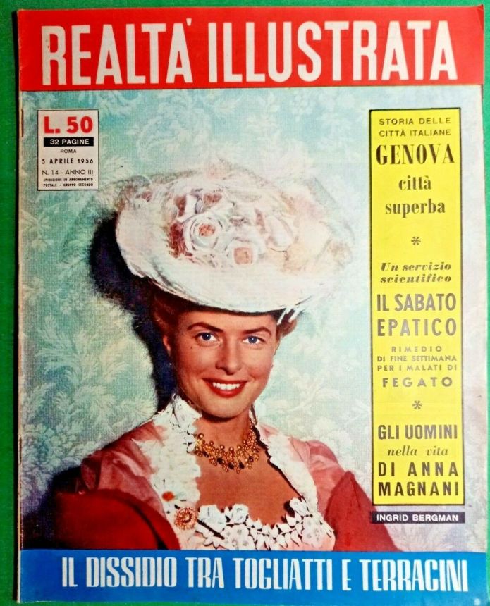 REALTA ILLUSTRATA magazine side cover Issue 14 5 April 1956