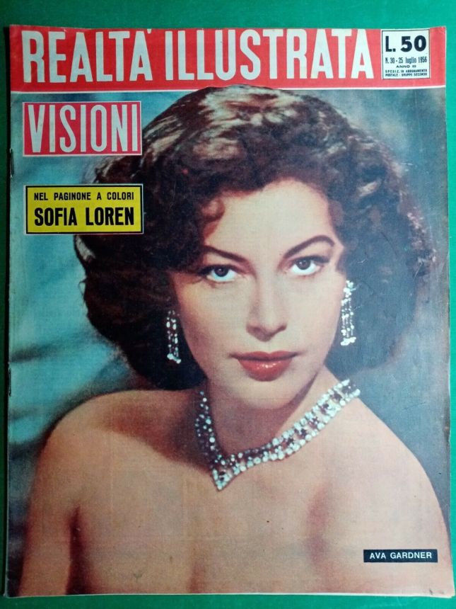 REALTA ILLUSTRATA magazine side cover Issue 30 25 July 1956