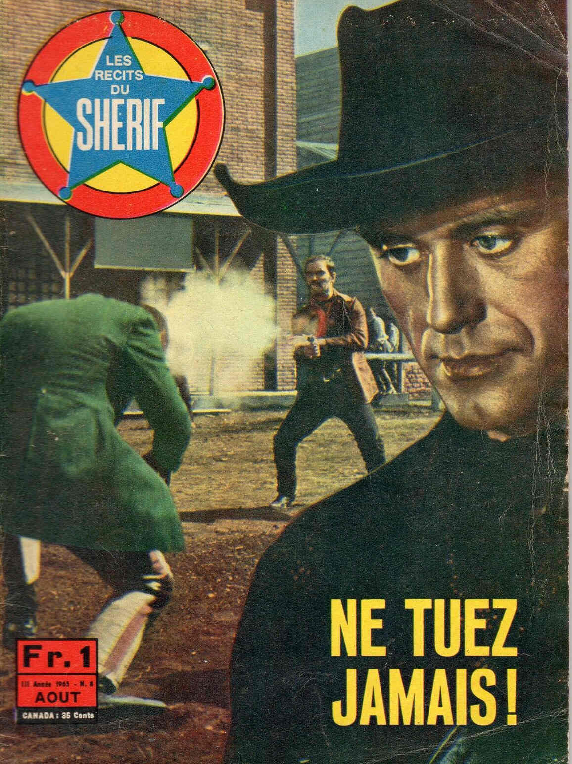 RECITS DU SHERIF | LES magazine side cover Issue 8  August 1965