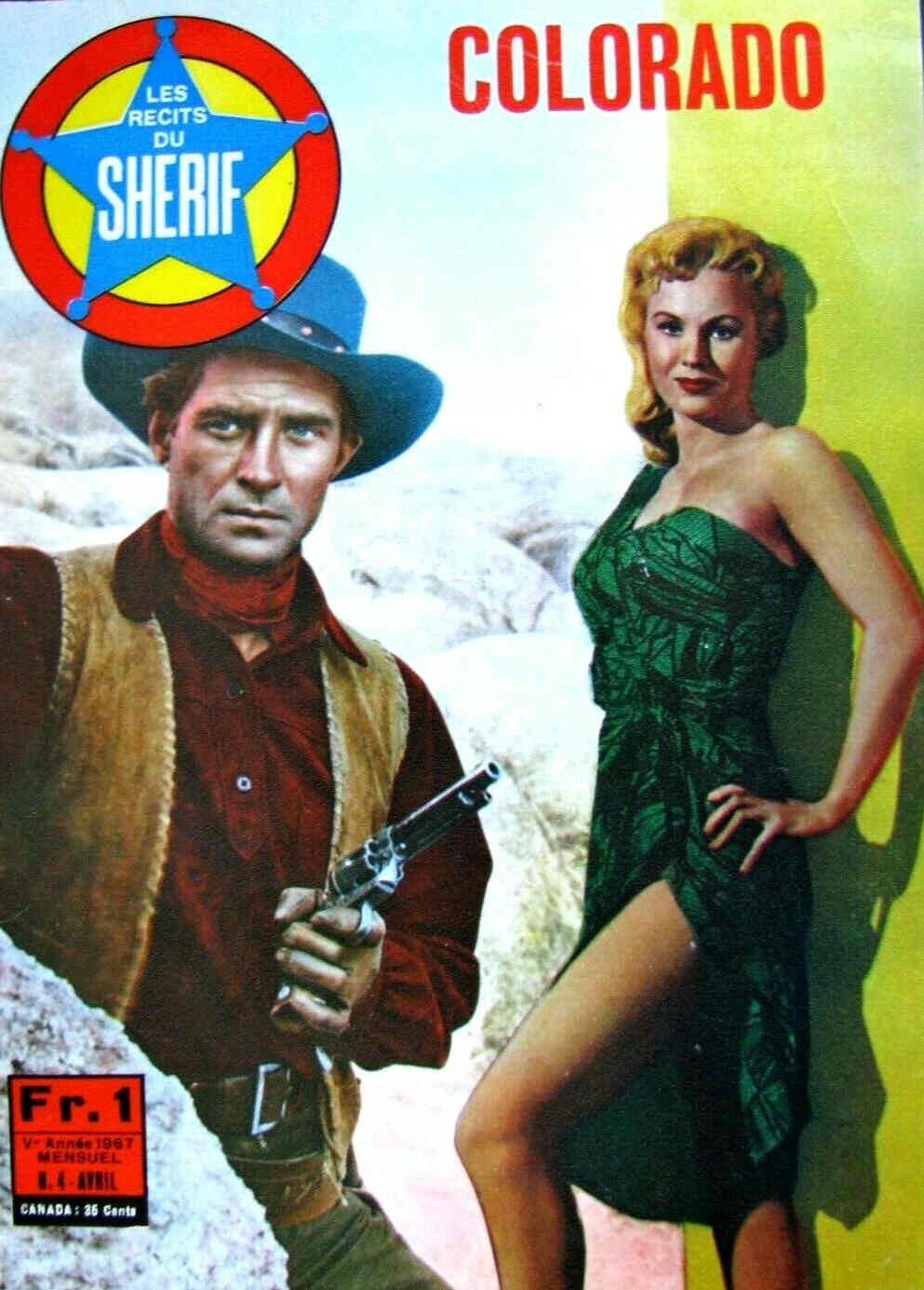 RECITS DU SHERIF | LES magazine side cover Issue 4  April 1967