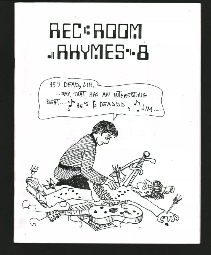 REC ROOM RHYMES magazine side cover Issue 8  1991