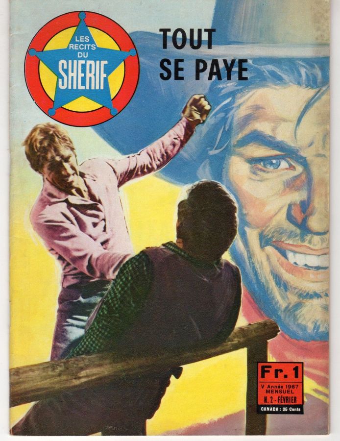 RECITS DU SHERIF | LES magazine side cover Issue 2  February 1967