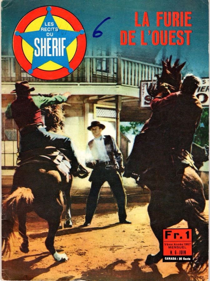 RECITS DU SHERIF | LES magazine side cover Issue 6  June 1967