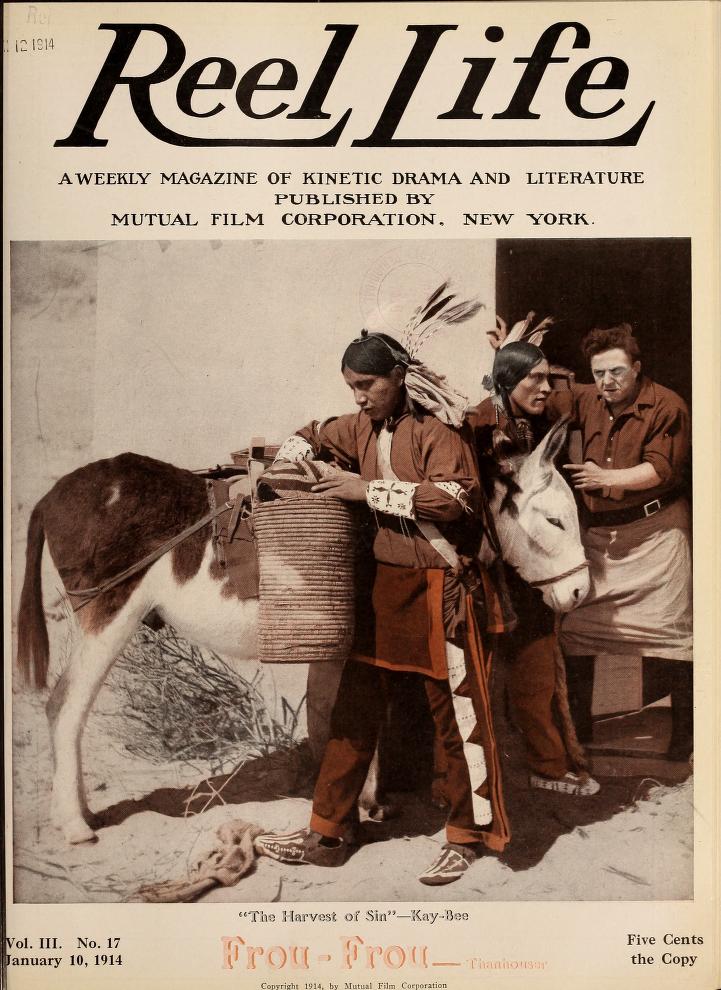 REEL LIFE magazine side cover 10 January 1914