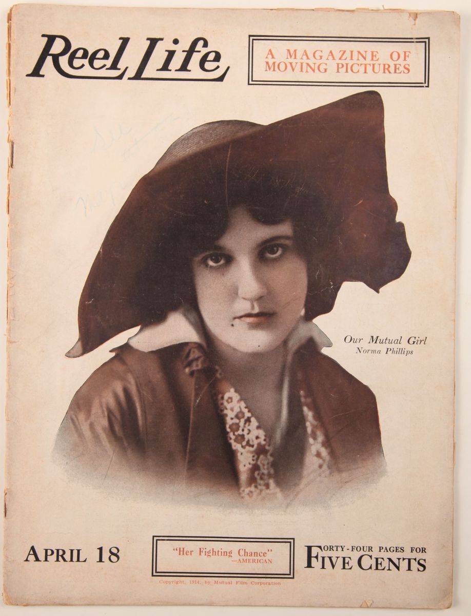 REEL LIFE magazine side cover 18 April 1914