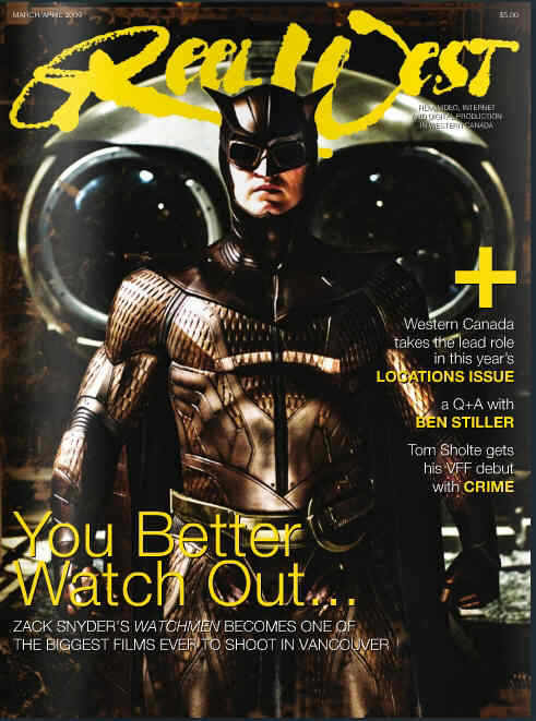 REEL WEST magazine side cover March/April 2009