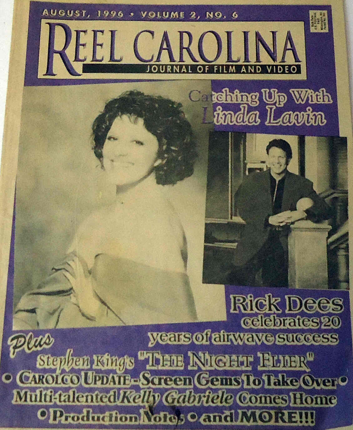 REEL CAROLINA magazine side cover August 1996