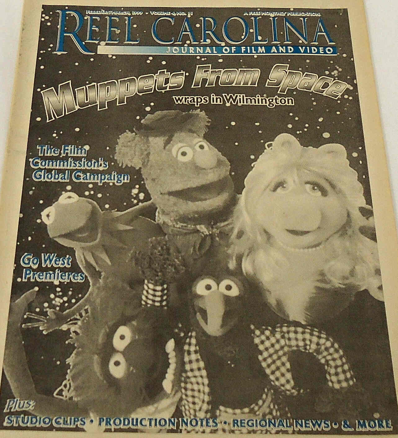 REEL CAROLINA magazine side cover February/March 1999
