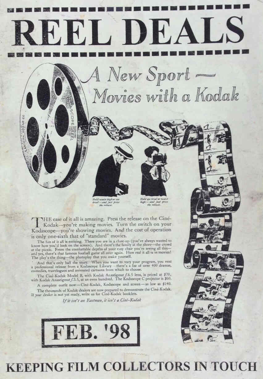 REEL DEALS magazine side cover February 1998