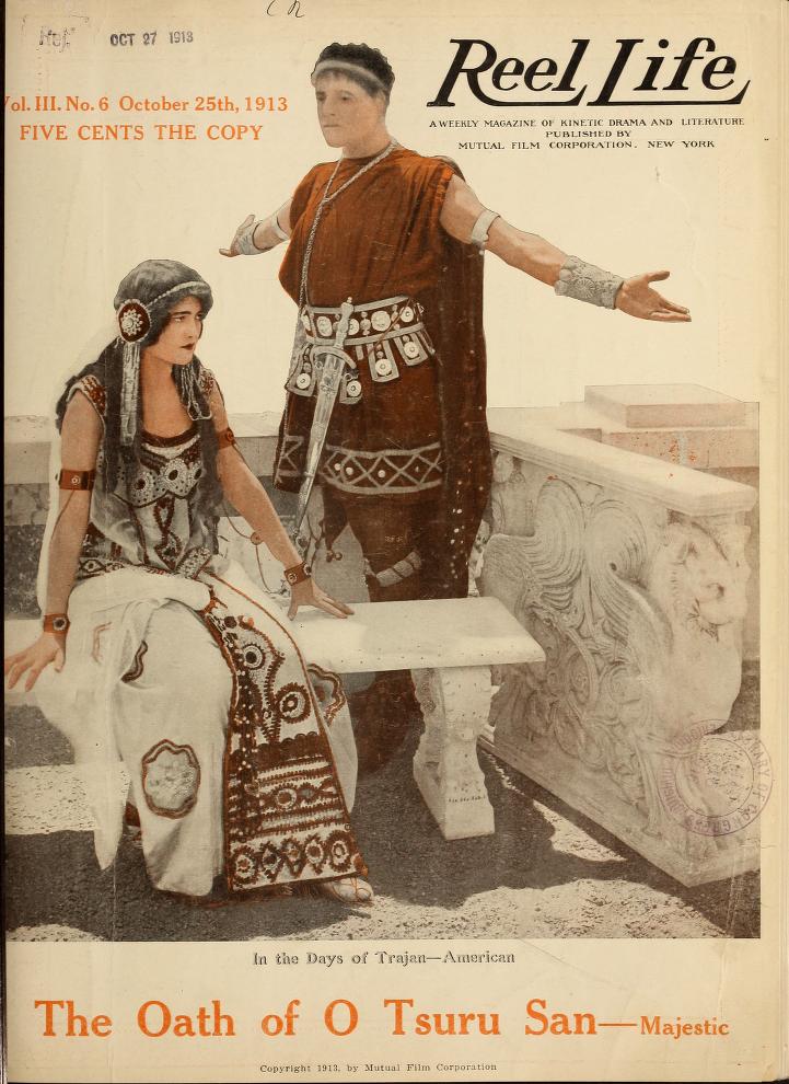 REEL LIFE magazine side cover 25 October 1913