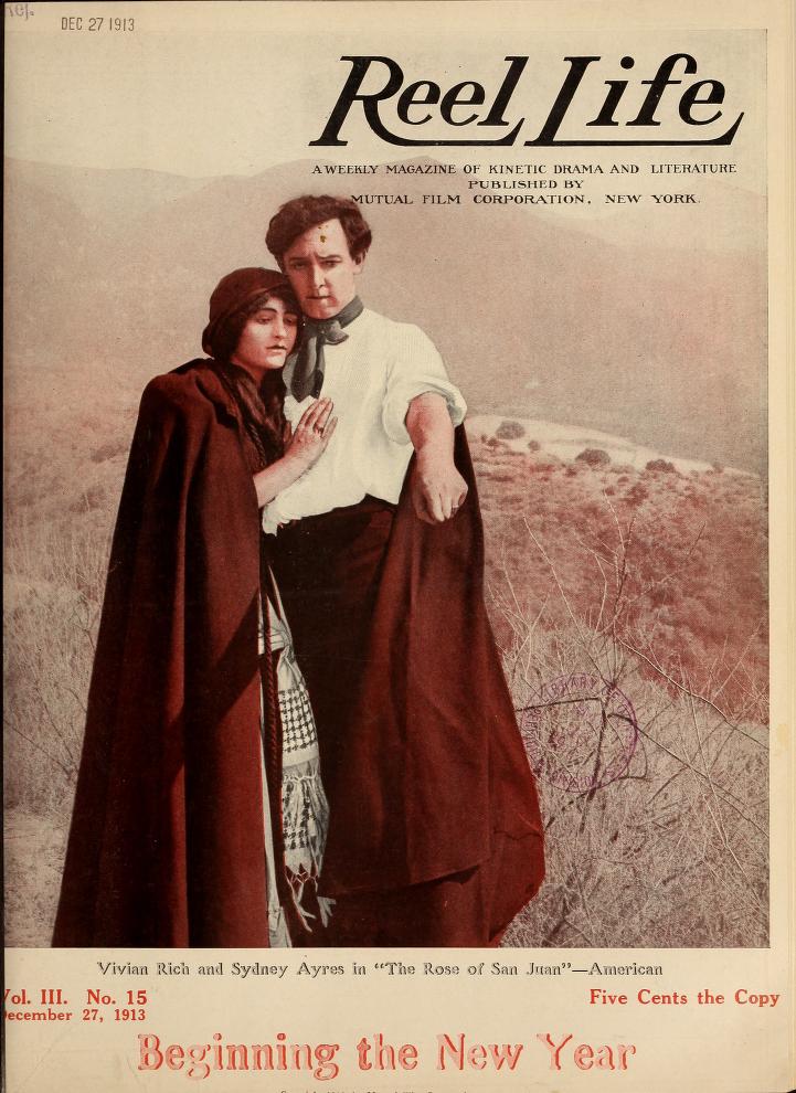REEL LIFE magazine side cover 27 December 1913