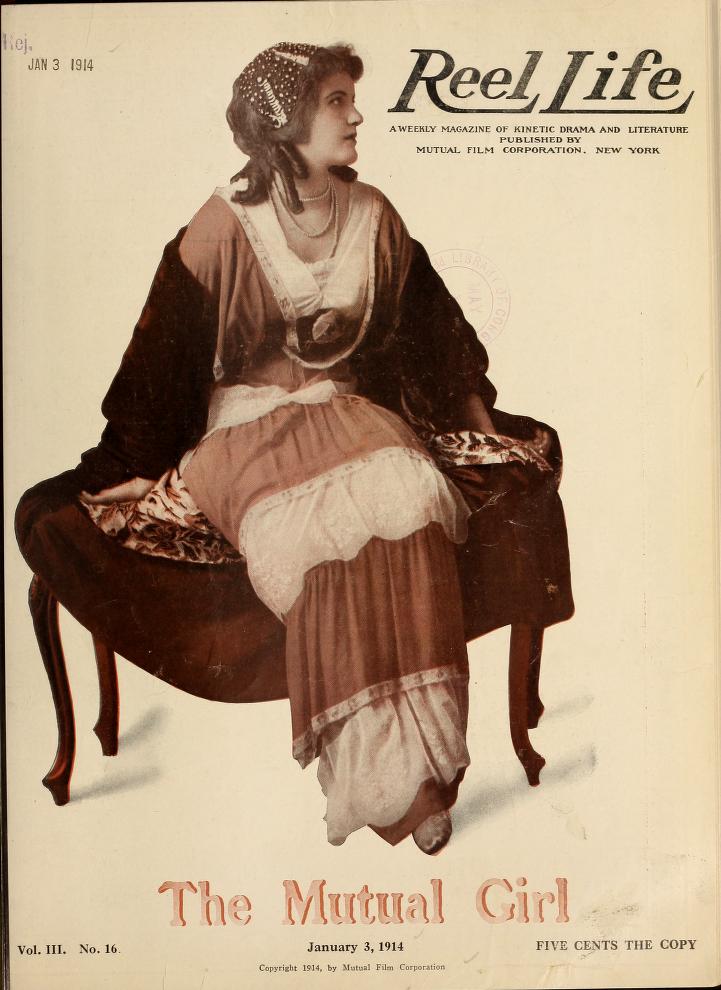 REEL LIFE magazine side cover 3 January 1914
