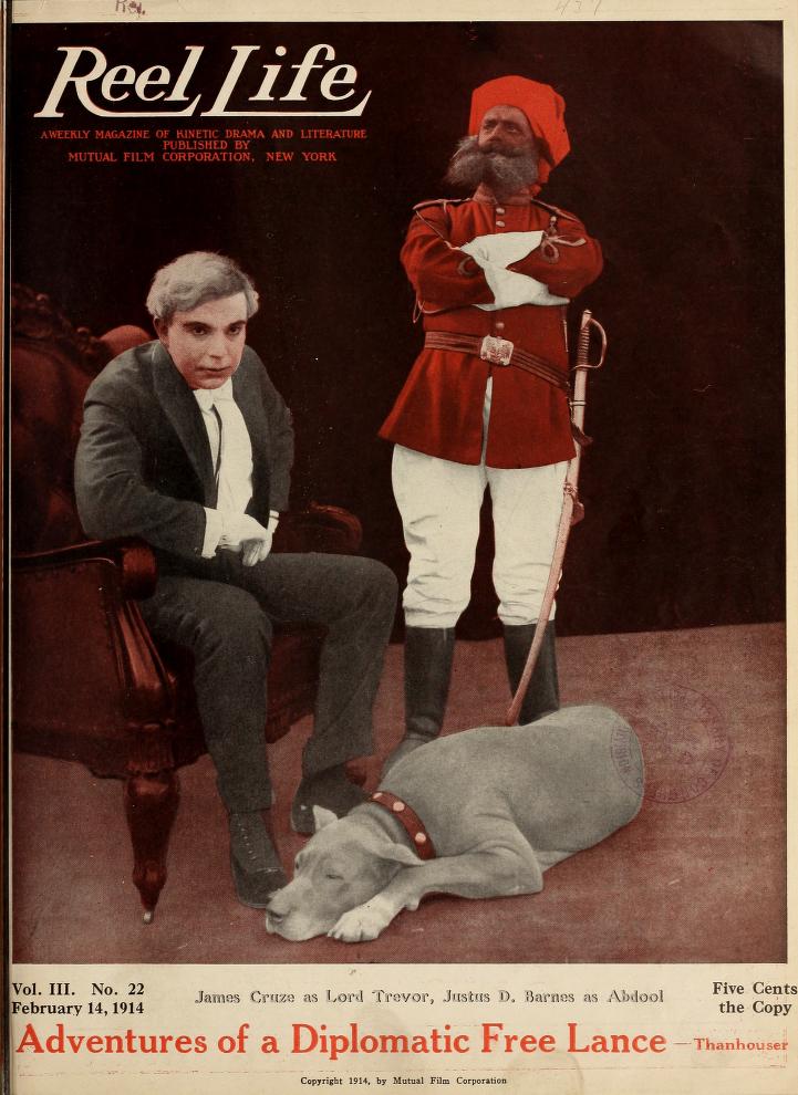 REEL LIFE magazine side cover 14 February 1914