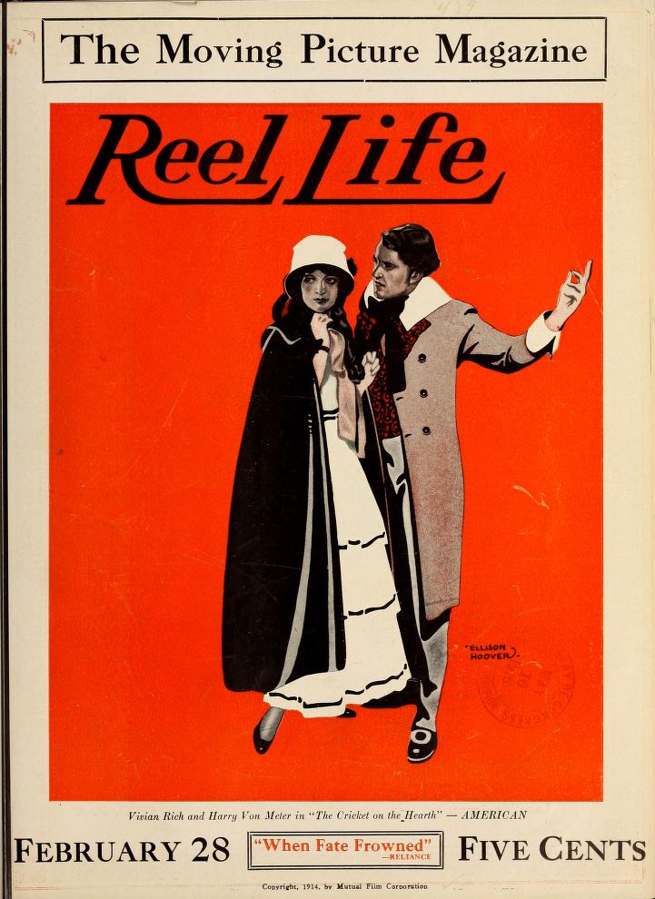 REEL LIFE magazine side cover 28 February 1914
