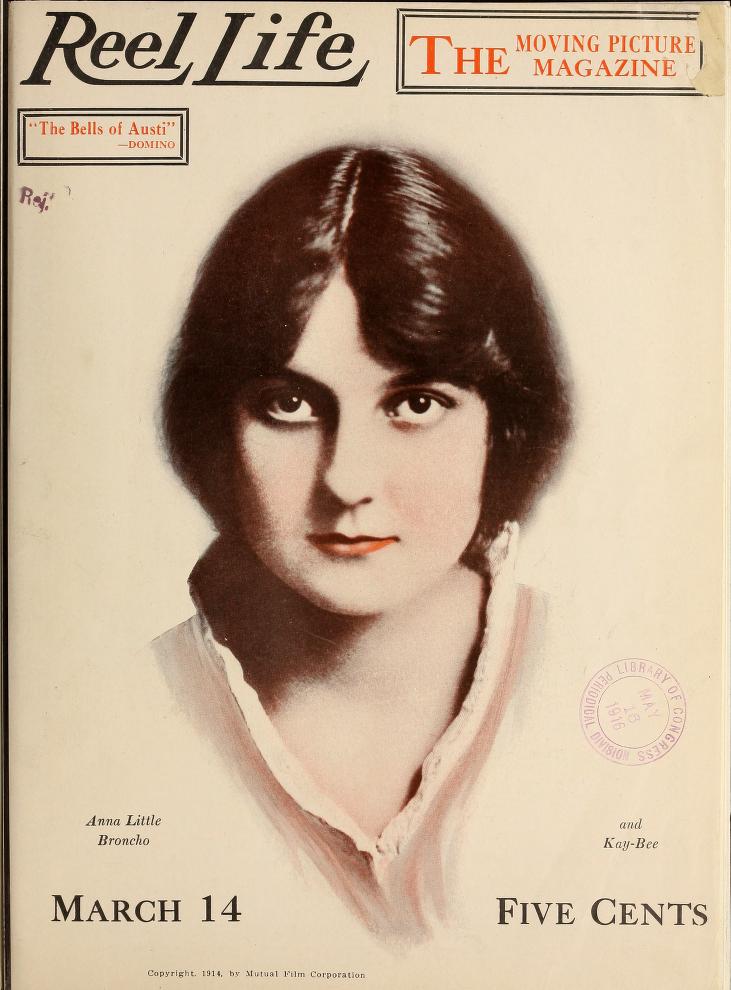 REEL LIFE magazine side cover 14 March 1914