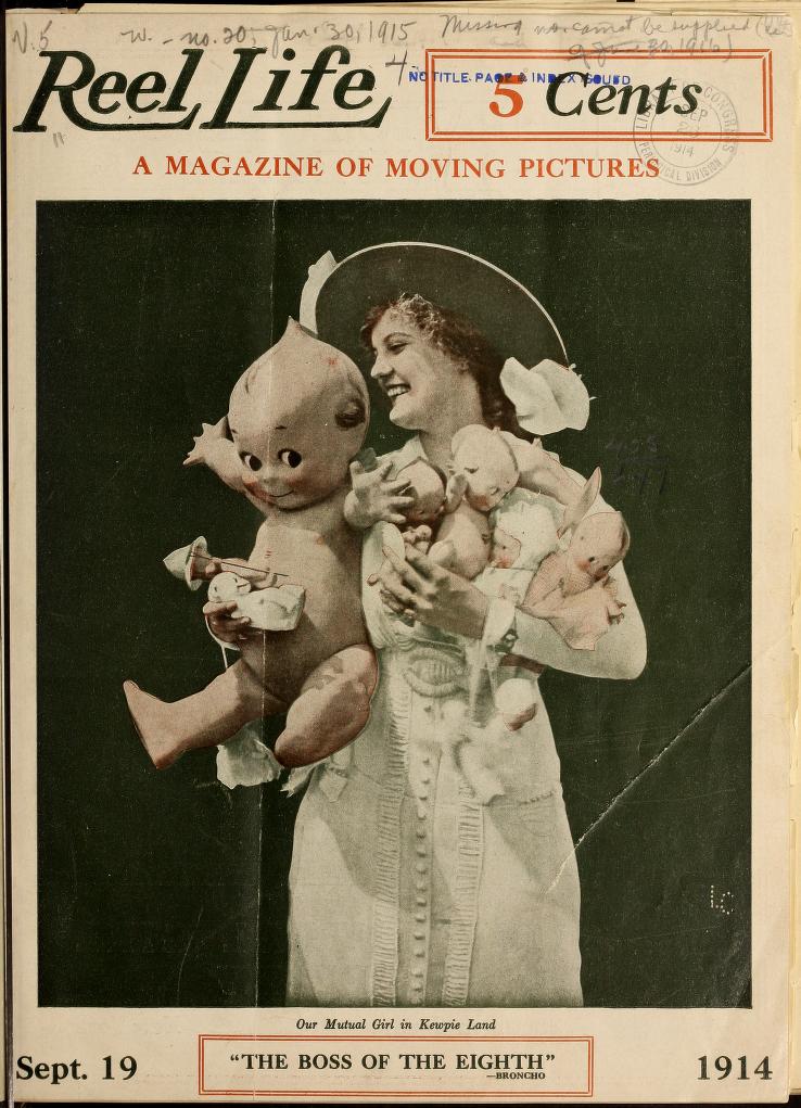 REEL LIFE magazine side cover 19 September 1914