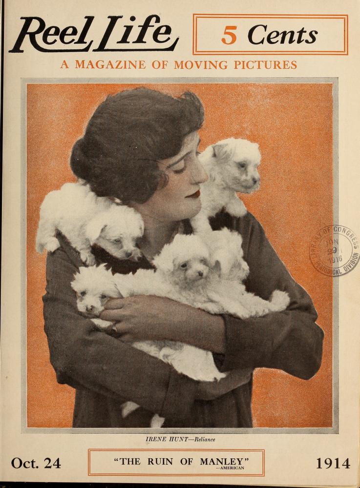 REEL LIFE magazine side cover 24 October 1914