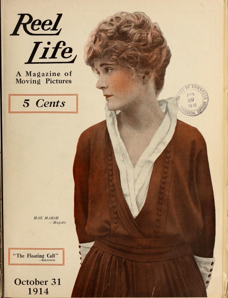 REEL LIFE magazine side cover 31 October 1914