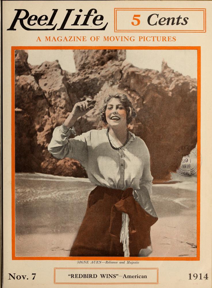 REEL LIFE magazine side cover 7 November 1914