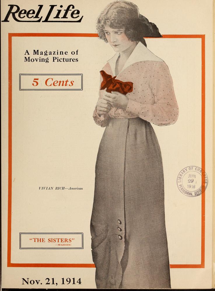 REEL LIFE magazine side cover 21 November 1914