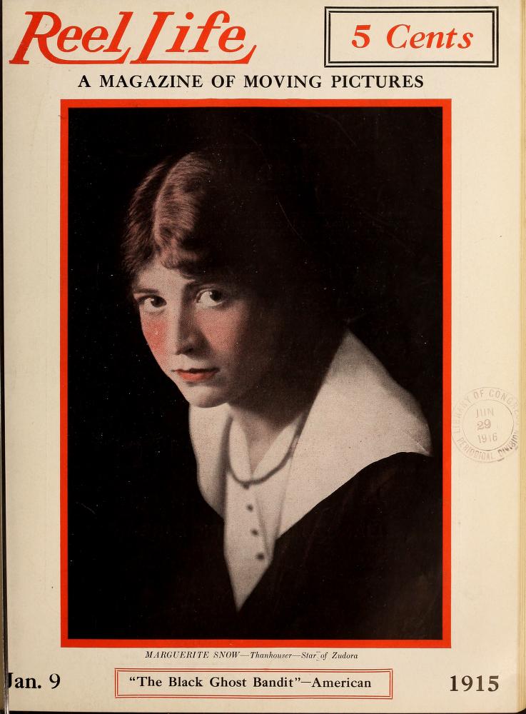 REEL LIFE magazine side cover 9 January 1915