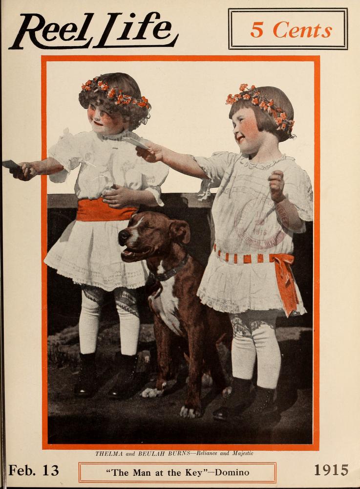 REEL LIFE magazine side cover 13 February 1915