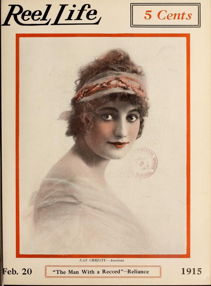 REEL LIFE magazine side cover 20 February 1915