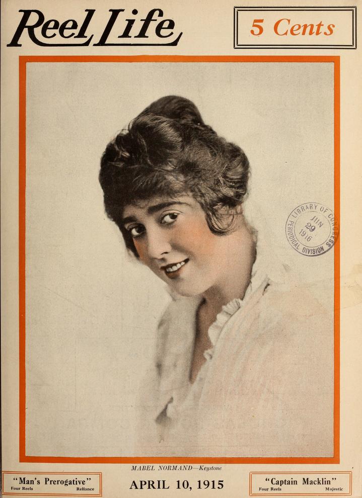 REEL LIFE magazine side cover 10 April 1915