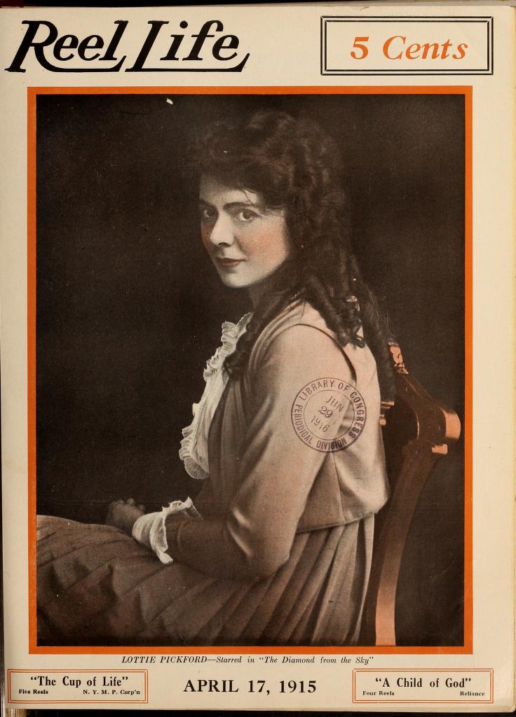 REEL LIFE magazine side cover 17 April 1915