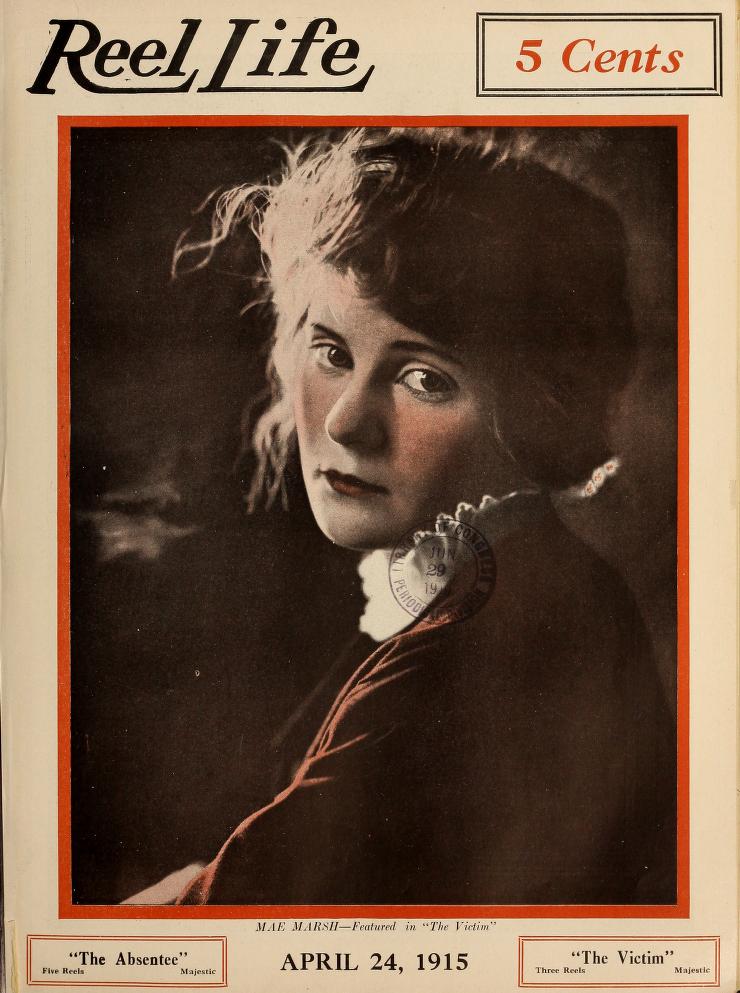 REEL LIFE magazine side cover 24 April 1915