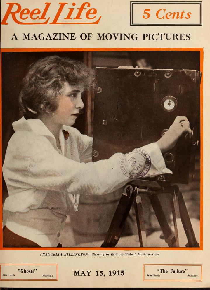 REEL LIFE magazine side cover 15 May 1915