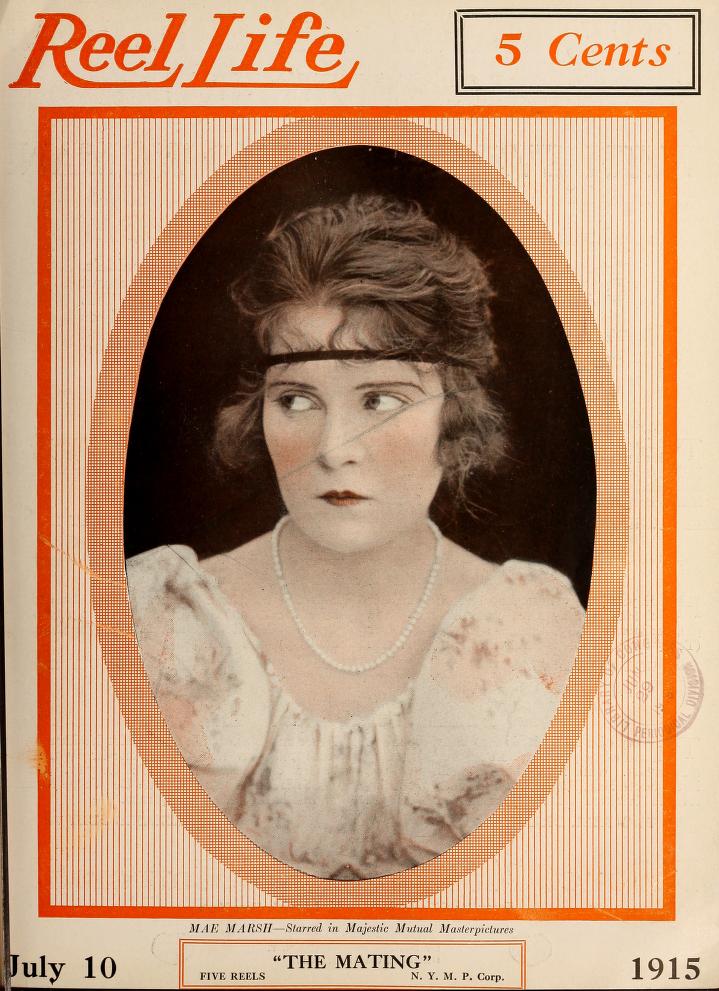 REEL LIFE magazine side cover 10 July 1915