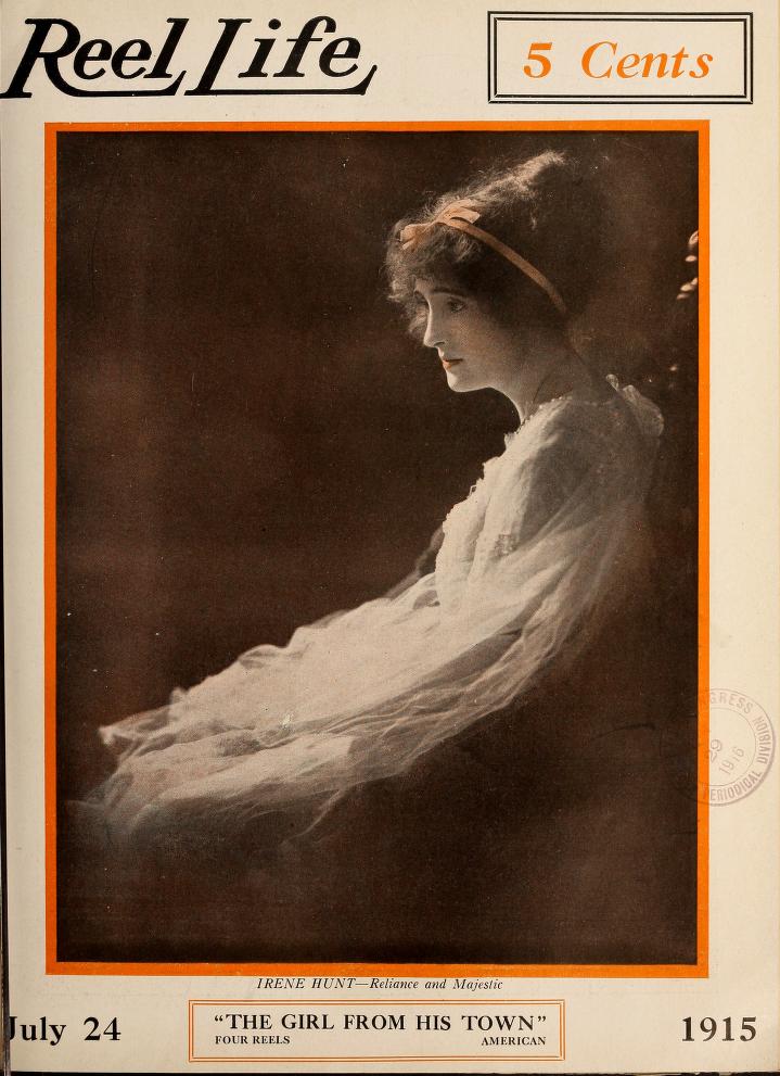 REEL LIFE magazine side cover 24 July 1915