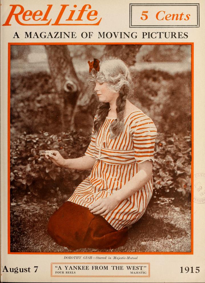 REEL LIFE magazine side cover 7 August 1915
