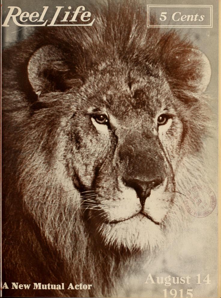 REEL LIFE magazine side cover 14 August 1915