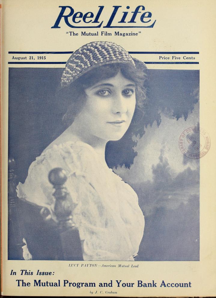 REEL LIFE magazine side cover 21 August 1915