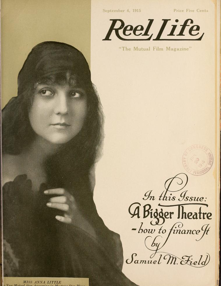REEL LIFE magazine side cover 4 September 1915