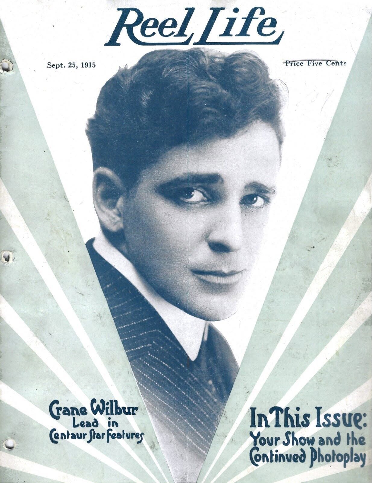 REEL LIFE magazine side cover 25 September 1915