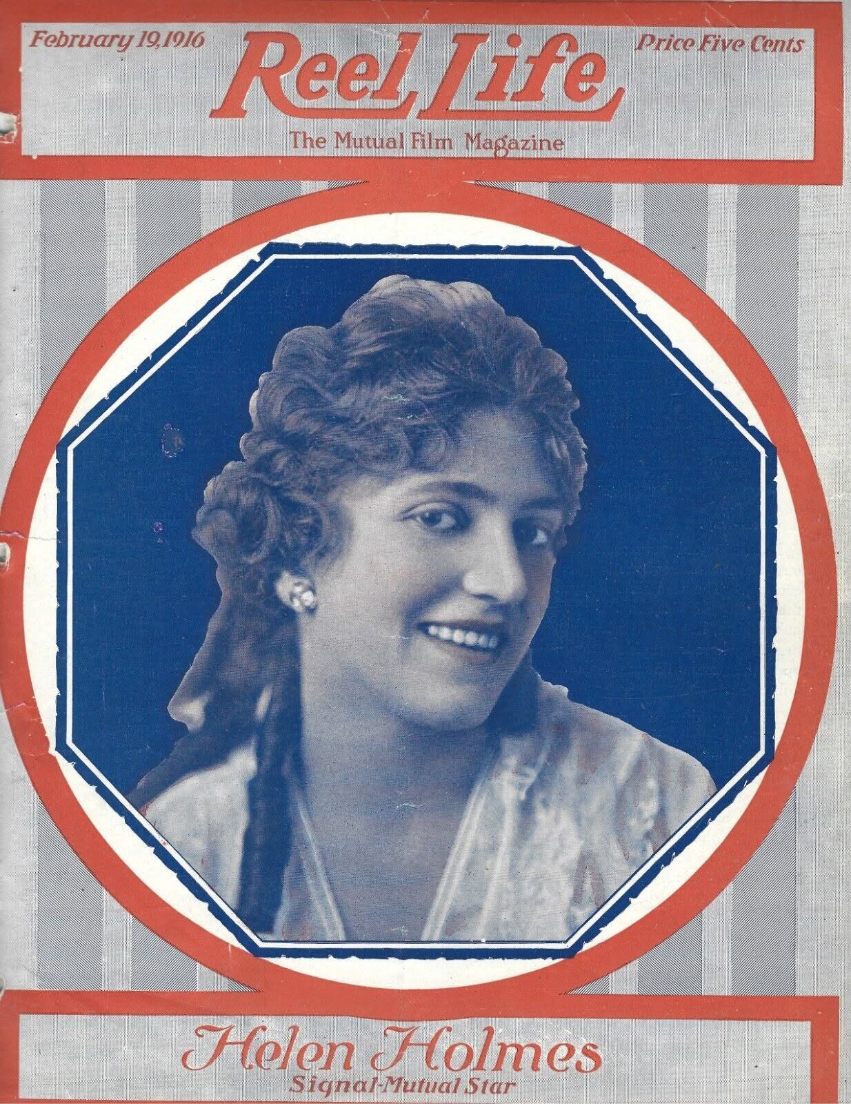 REEL LIFE magazine side cover 16 February 1916
