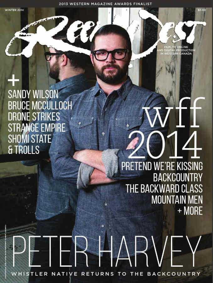 REEL WEST magazine side cover Winter 2014
