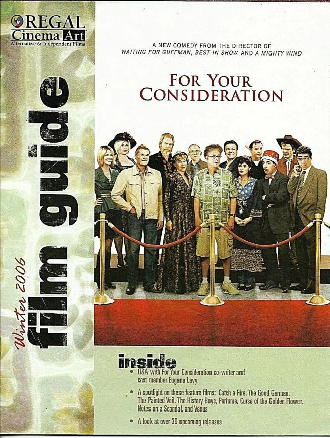 REGAL CINEMA ART FILM GUIDE magazine side cover Winter 2006