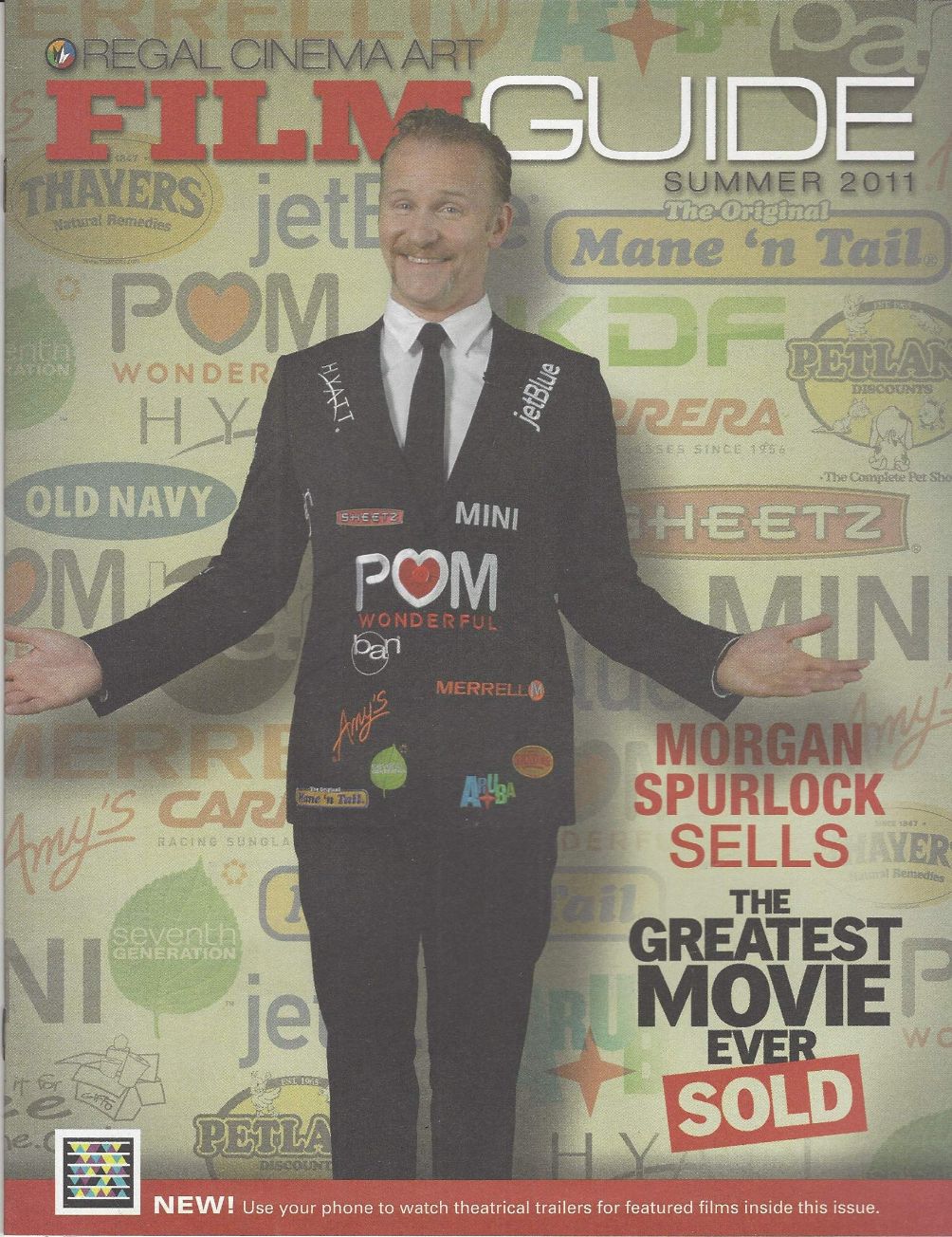 REGAL CINEMA ART FILM GUIDE magazine side cover Summer 2011