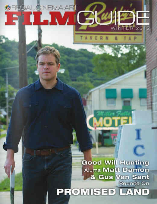 REGAL CINEMA ART FILM GUIDE magazine side cover Winter 2012