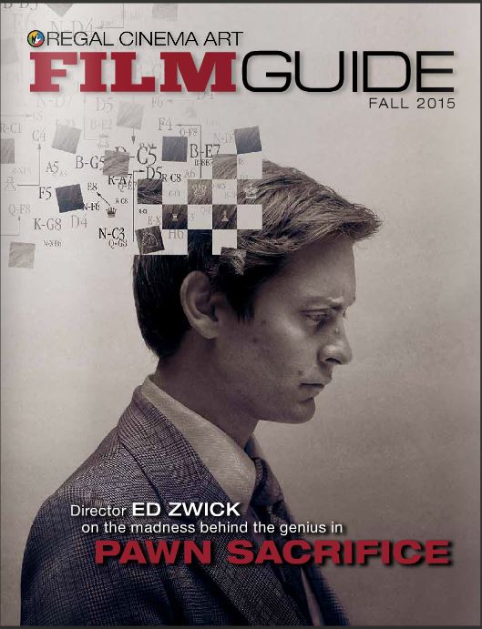 REGAL CINEMA ART FILM GUIDE magazine side cover Fall 2015
