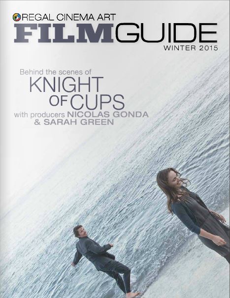 REGAL CINEMA ART FILM GUIDE magazine side cover Winter 2015