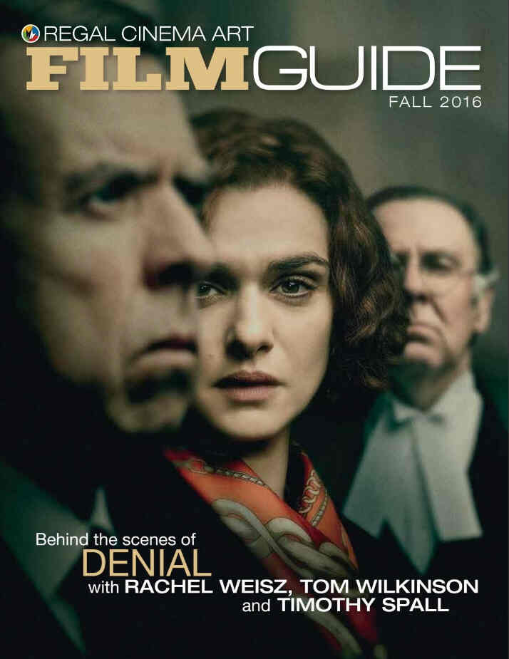 REGAL CINEMA ART FILM GUIDE magazine side cover Fall 2016