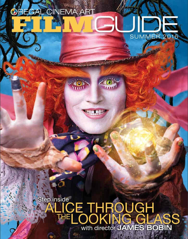 REGAL CINEMA ART FILM GUIDE magazine side cover Summer 2016
