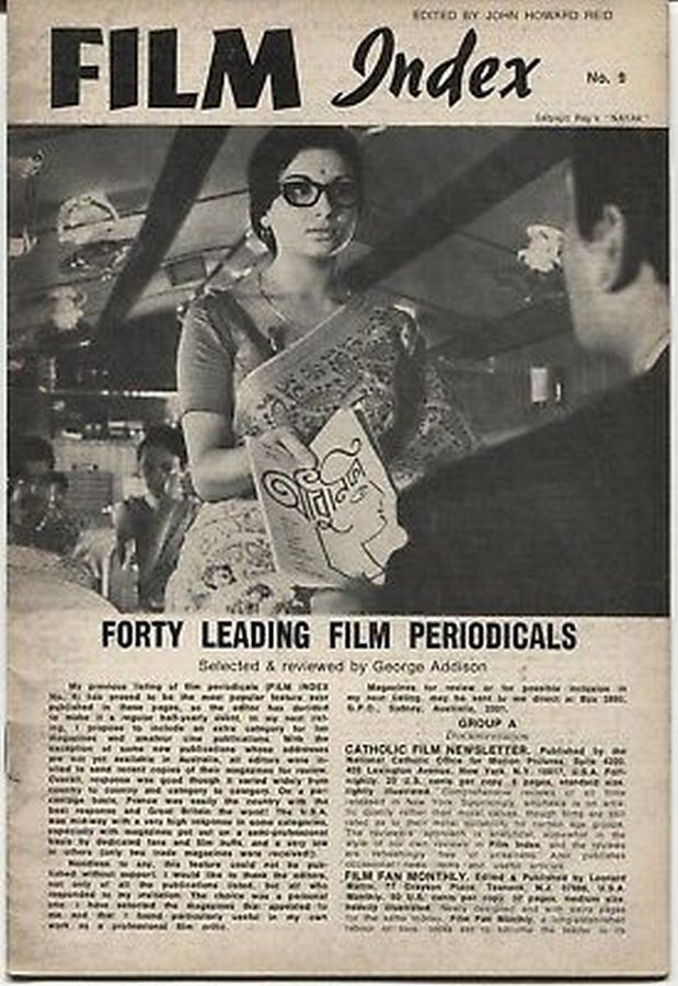 FILM INDEX magazine side cover Issue 9  1971