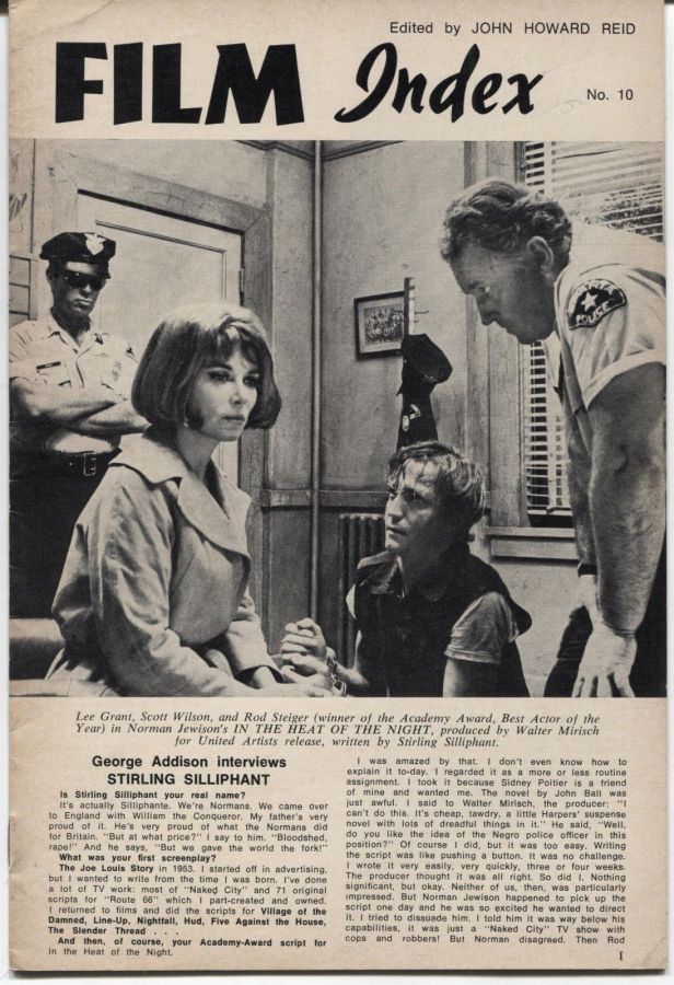 FILM INDEX magazine side cover Issue 10  1971