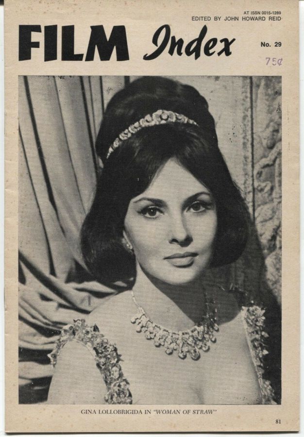 FILM INDEX magazine side cover Issue 29  1975
